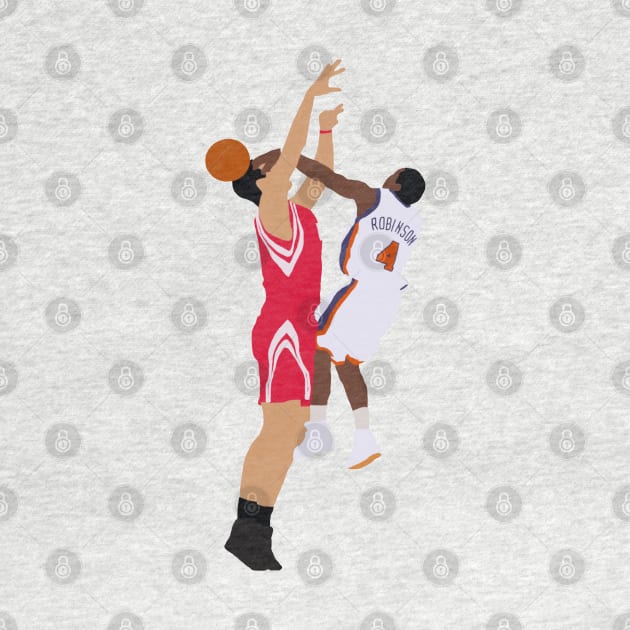 Nate Robinson Block On Yao Ming by rattraptees